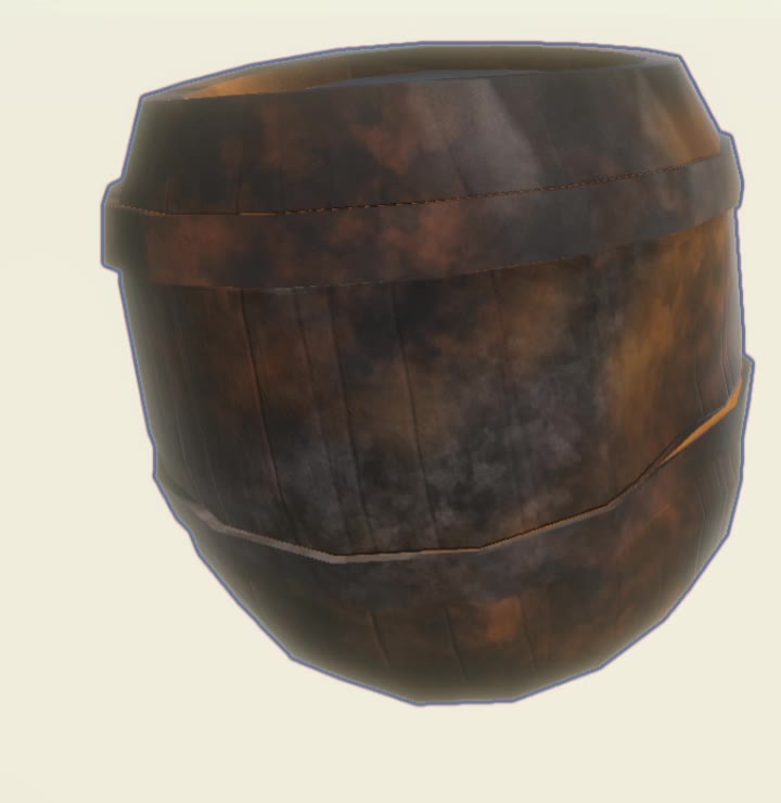 The burnt variant: lopsided, charred dark brown with orange glints.